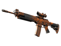 SG 553 | Basket Halftone (Well-Worn) CS2 skin